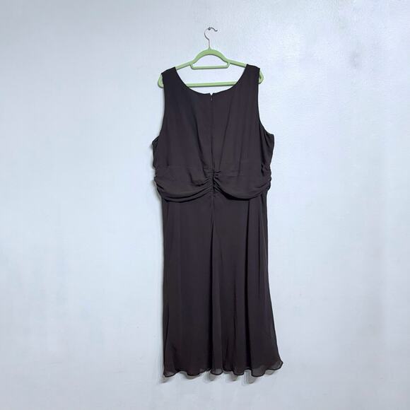 Los Angeles Woman Brown Vintage Maxi Dress Sz 22W - Picture 1 of 10